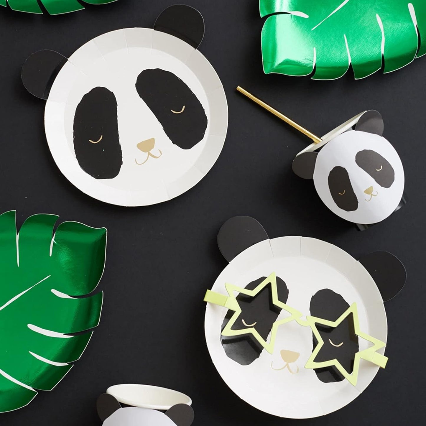 16 tovagliolini in carta - sagoma panda