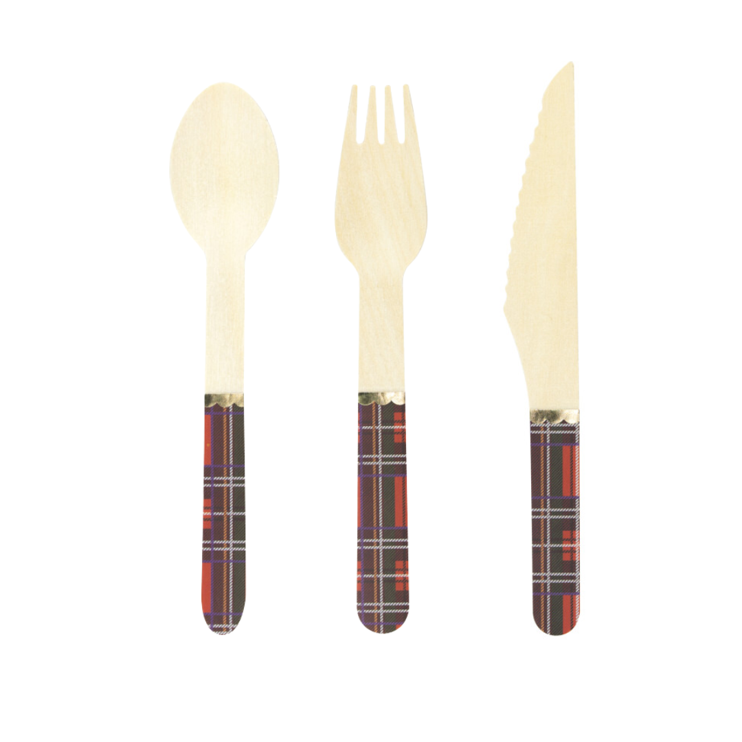 set 24 posate - tartan