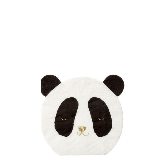 16 tovagliolini in carta - sagoma panda