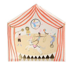 8 piatti in carta - tenda del circo