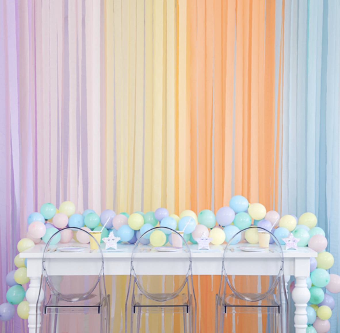 backdrop decorativo in carta - arancione