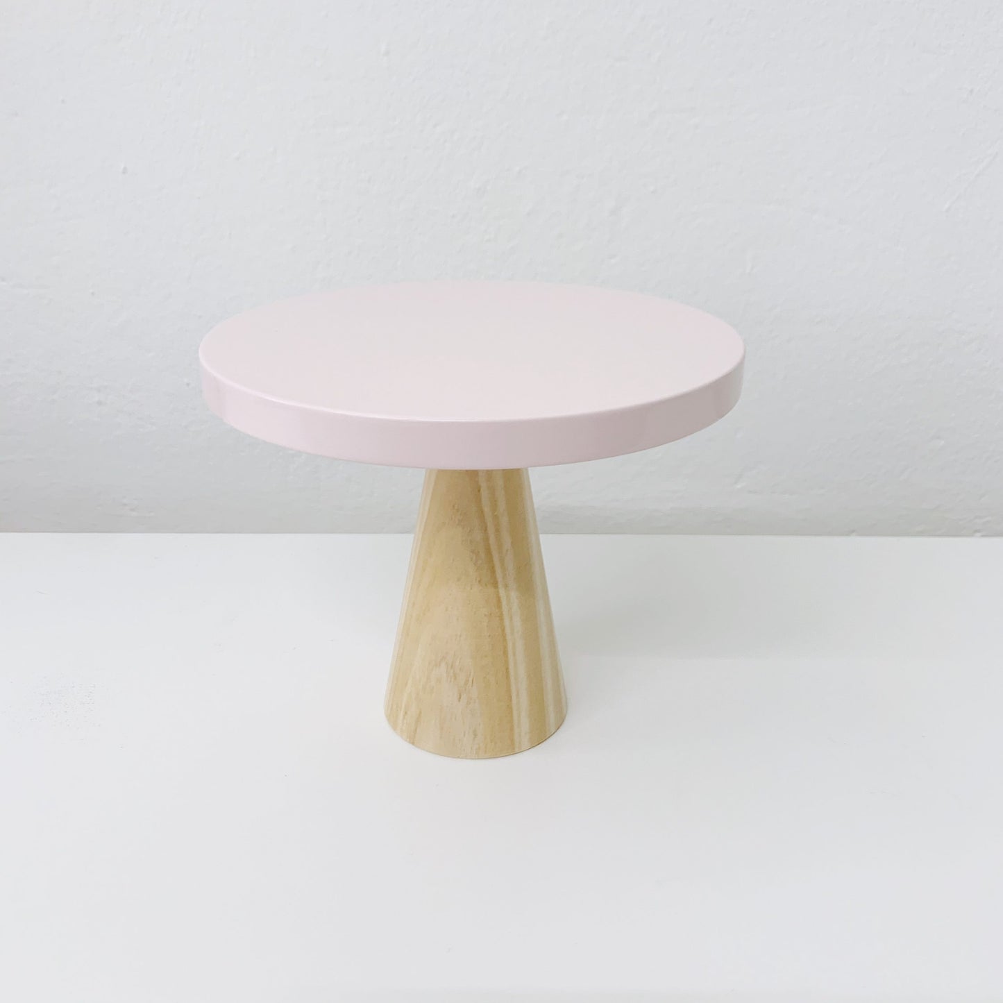 alzata per torta - rosa pastello e legno