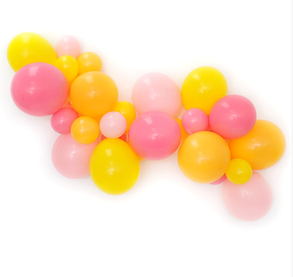 arco di palloncini - rosa e giallo – Funny Bunny