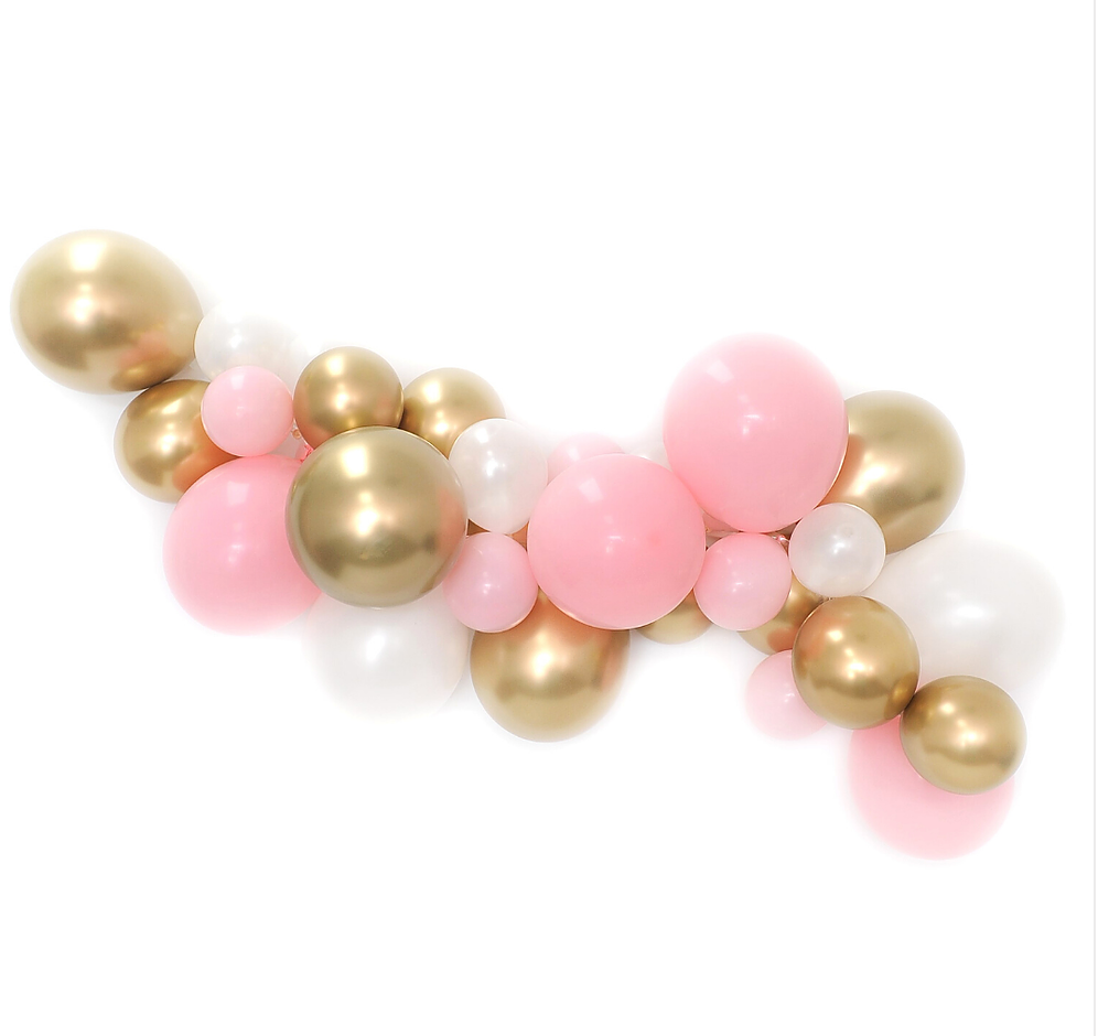 arco di palloncini - rosa pastello e oro – Funny Bunny