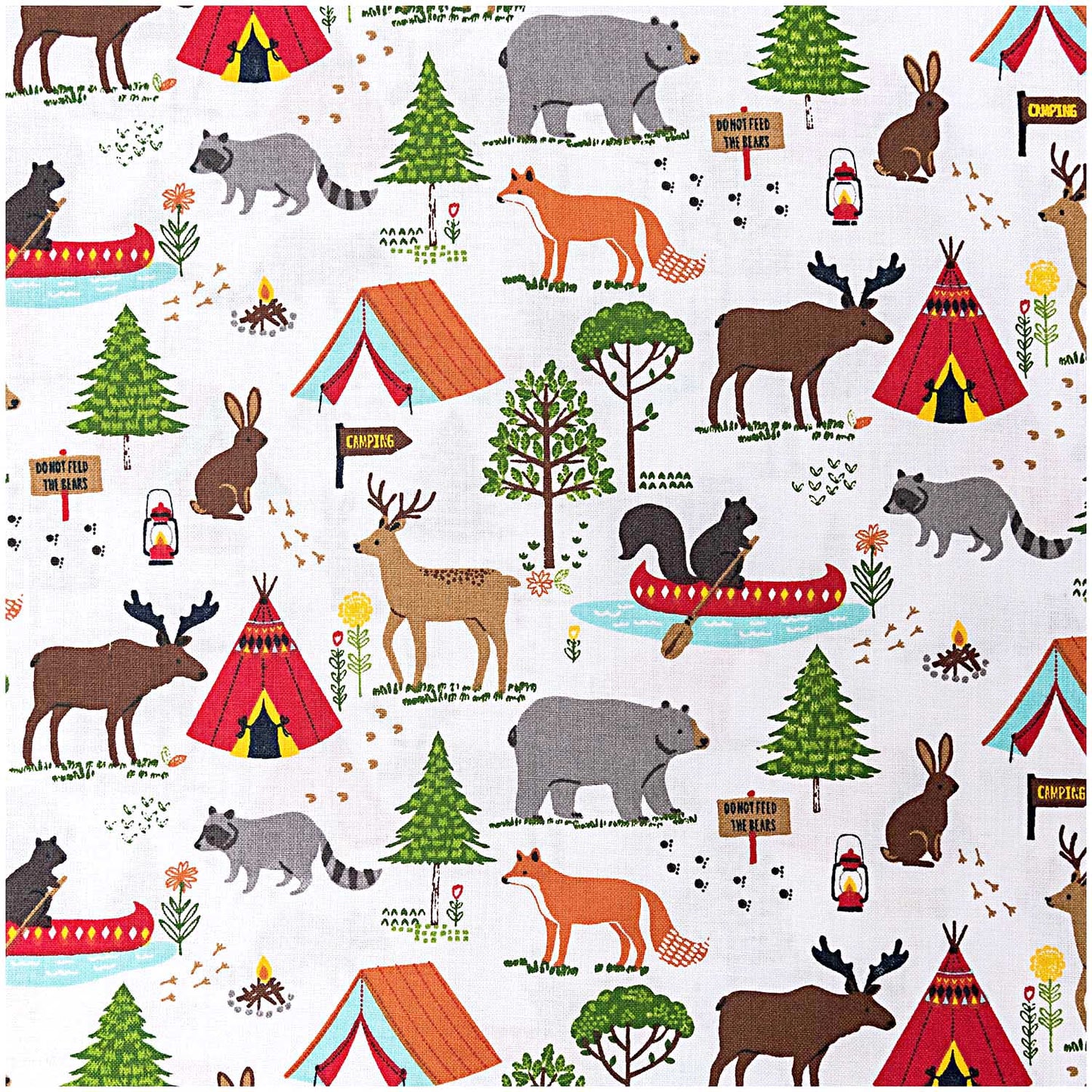 runner 100% cotone - animali del bosco