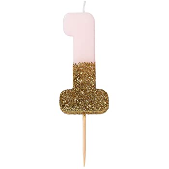 candeline numero - rosa e oro