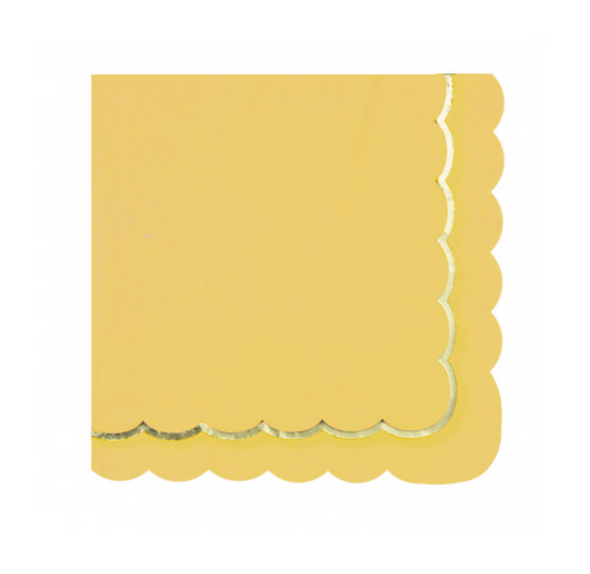 16 tovaglioli in carta – giallo dettaglio oro