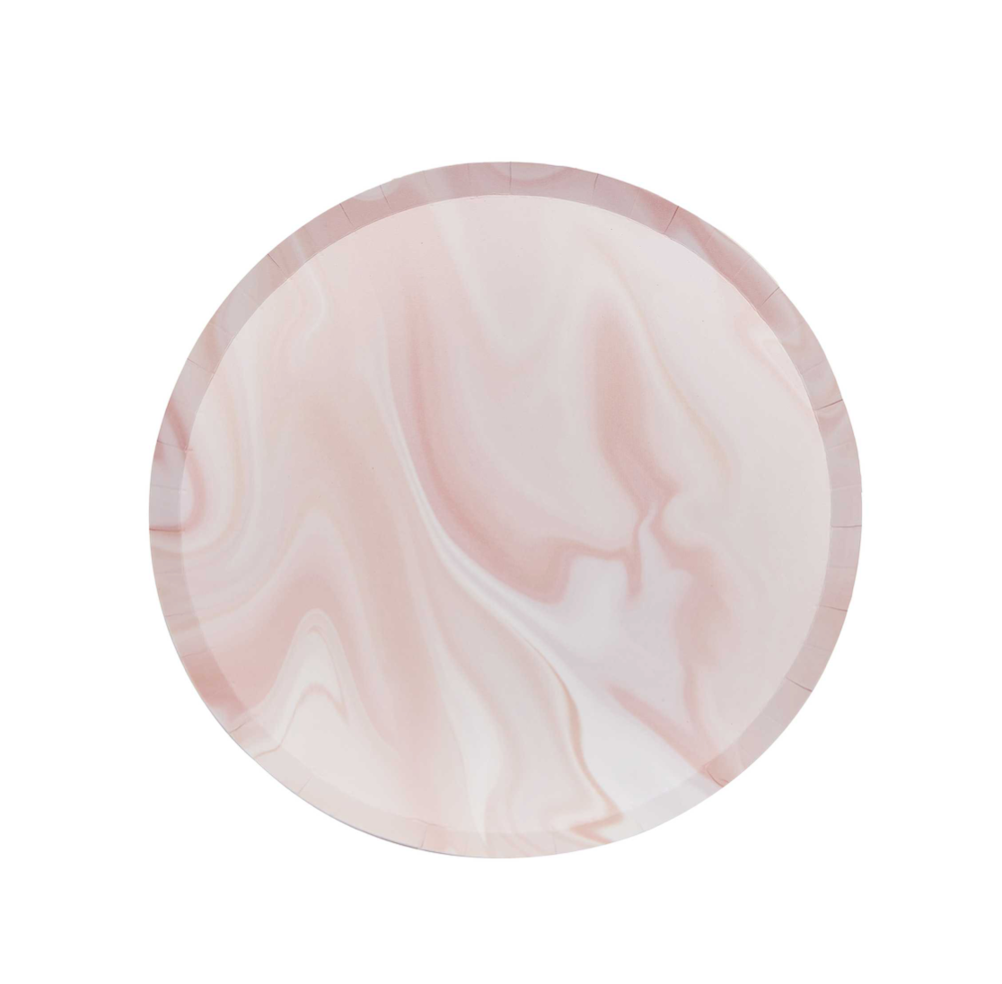 8 piatti in carta - marmorizzato rosa