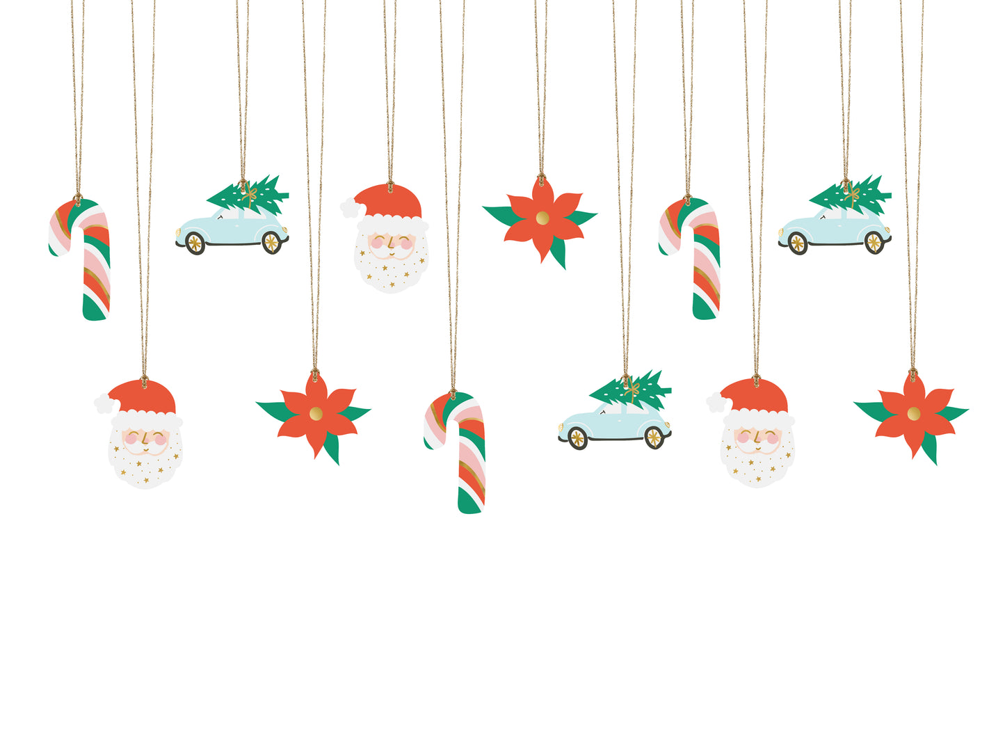 12 gift tags - Mix Christmas