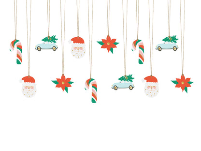 12 gift tags - Mix Christmas