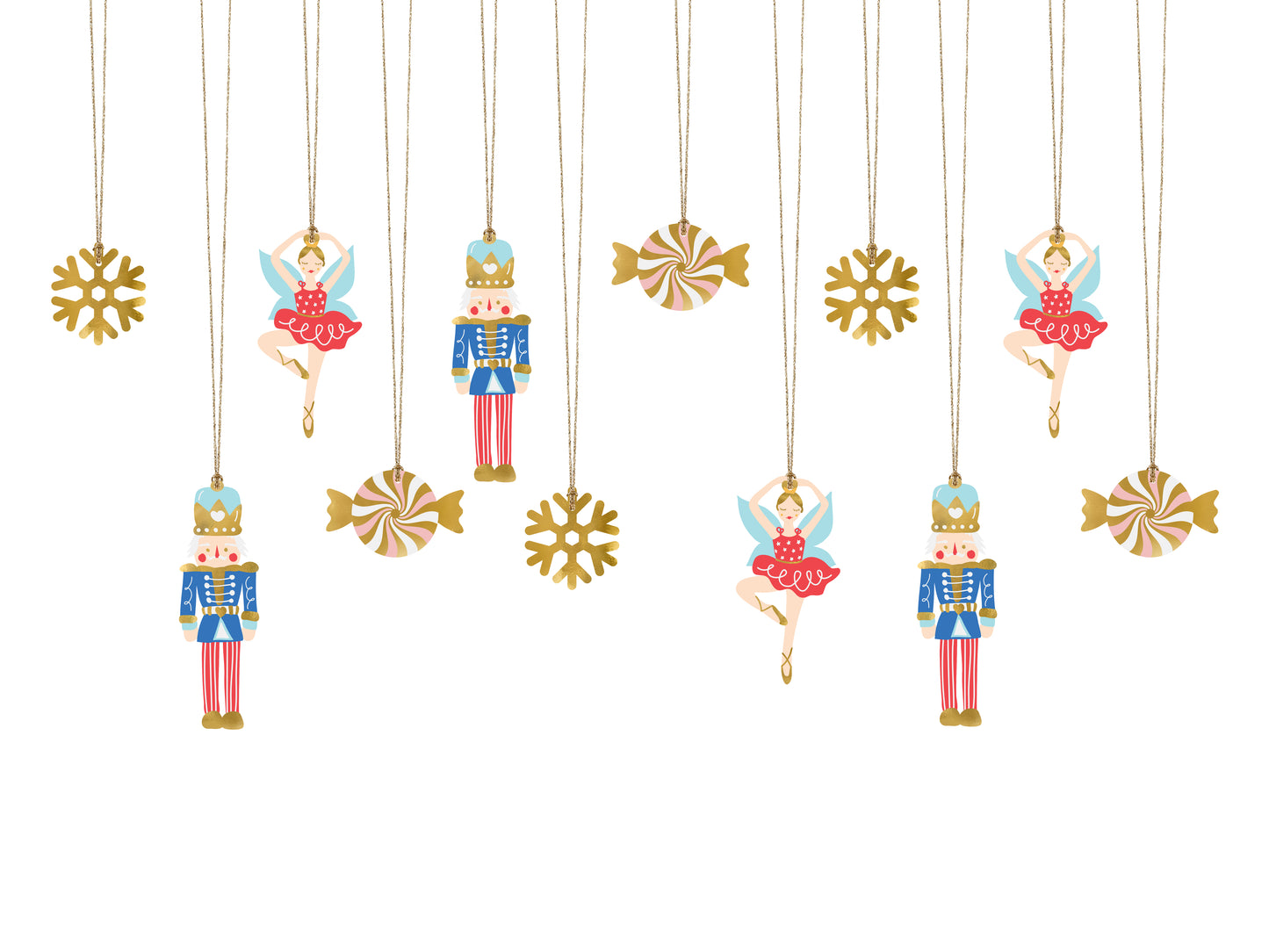 12 gift tags - Mix Schiaccianoci