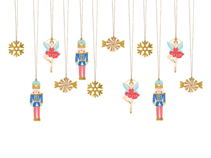 12 gift tags - Mix Schiaccianoci
