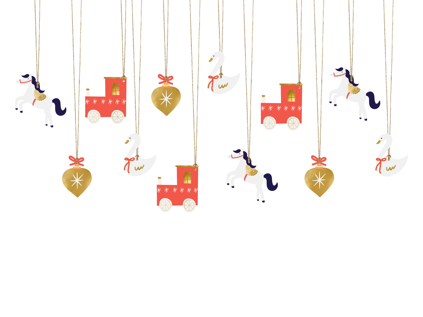 12 gift tags - Mix Trenino Di Natale