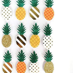 12 tropical stickers 3D - Ananas