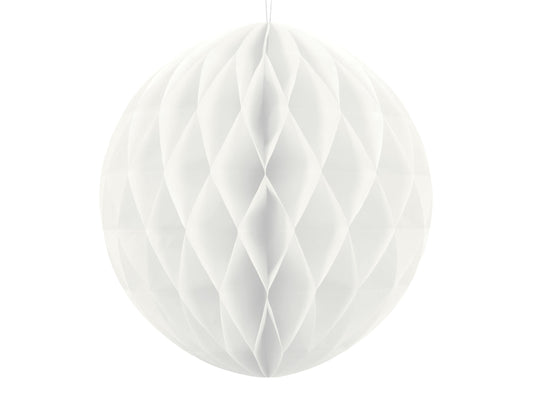 Sfera decorativa in carta 15cm- bianco