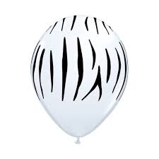 3 palloncini - stampa zebra