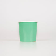 8 bicchieri in carta - Verde smeraldo