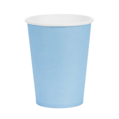 6 bicchieri in carta - Tinta Unita - Azzurro Pastello
