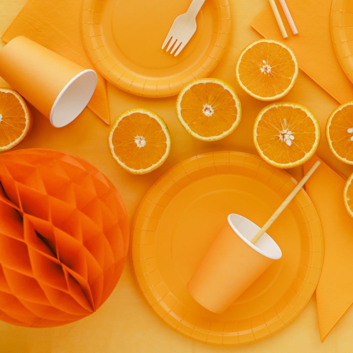 6 bicchieri in carta - Tinta Unita - pesca