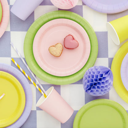 6 bicchieri in carta - Tinta Unita - Rosa Pastello