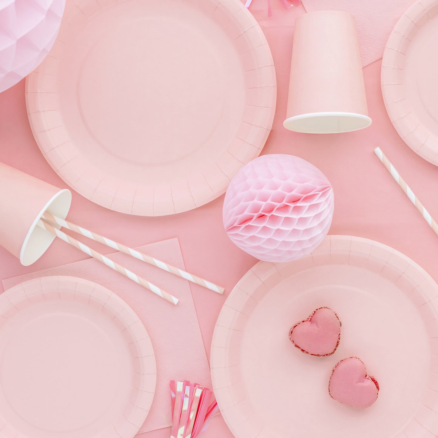 6 bicchieri in carta - Tinta Unita - Rosa Pastello