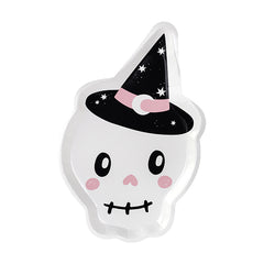 6 piatti in carta - sagoma teschio Halloween