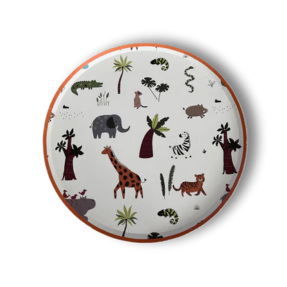 8 piatti in carta - Safari