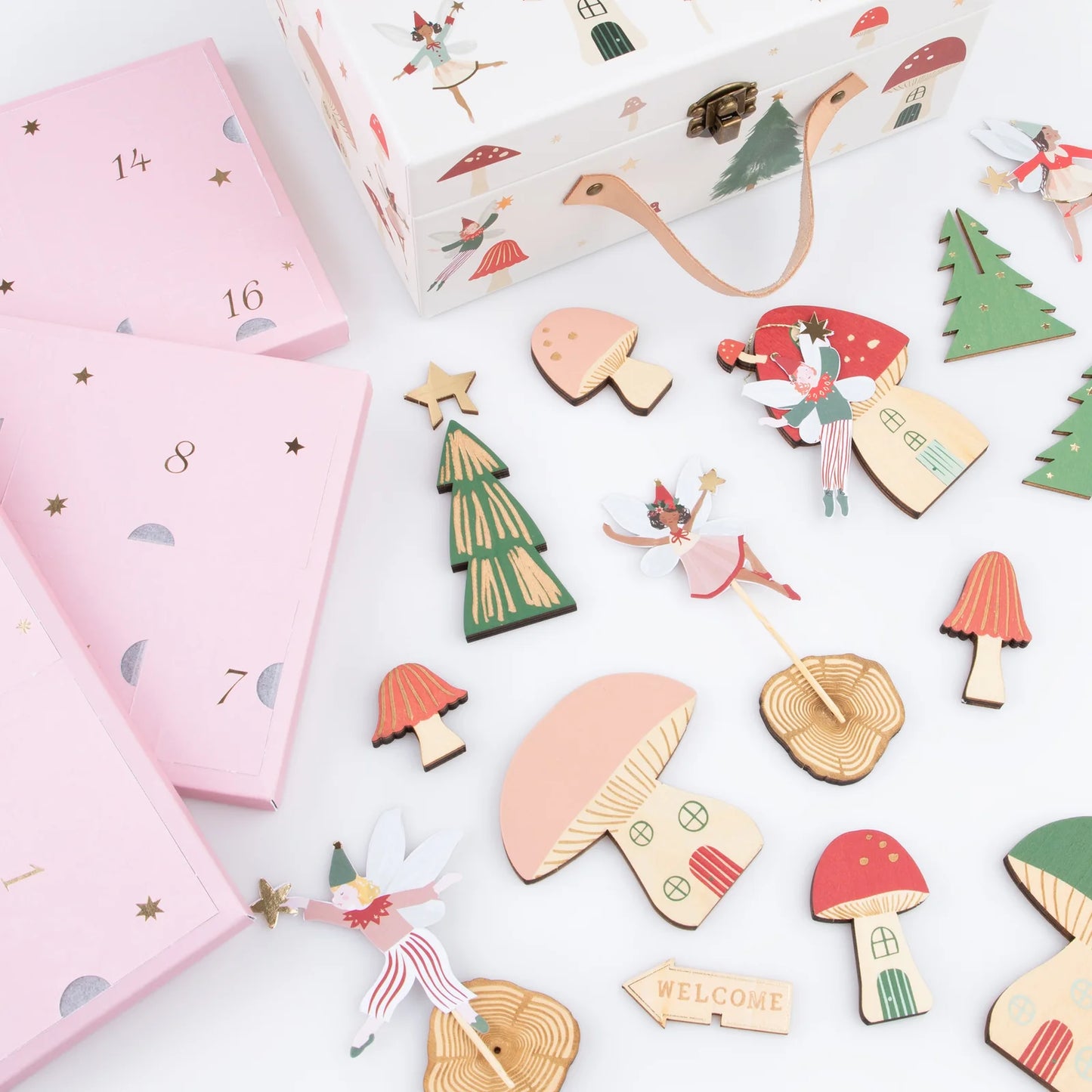 Calendario dell'Avvento - Bosco Fatato - In legno e Carta