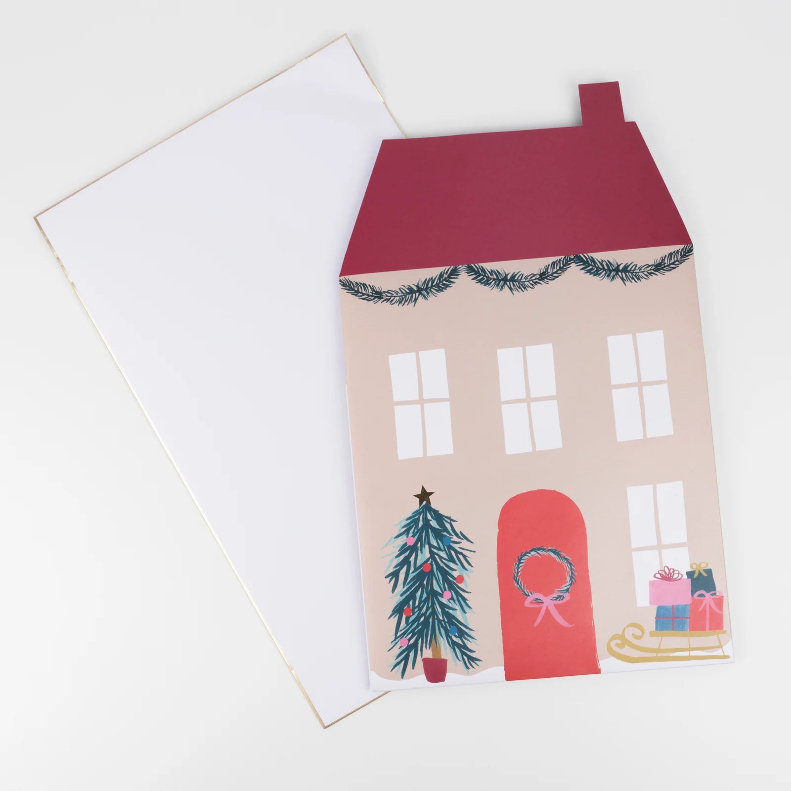 Carillon Di Natale Toy Shop Con Bambini Che Guardano Babbo Natale LED Carillon Di Natale Toy Shop Con Bambini Che Guardano Babbo Natale LED