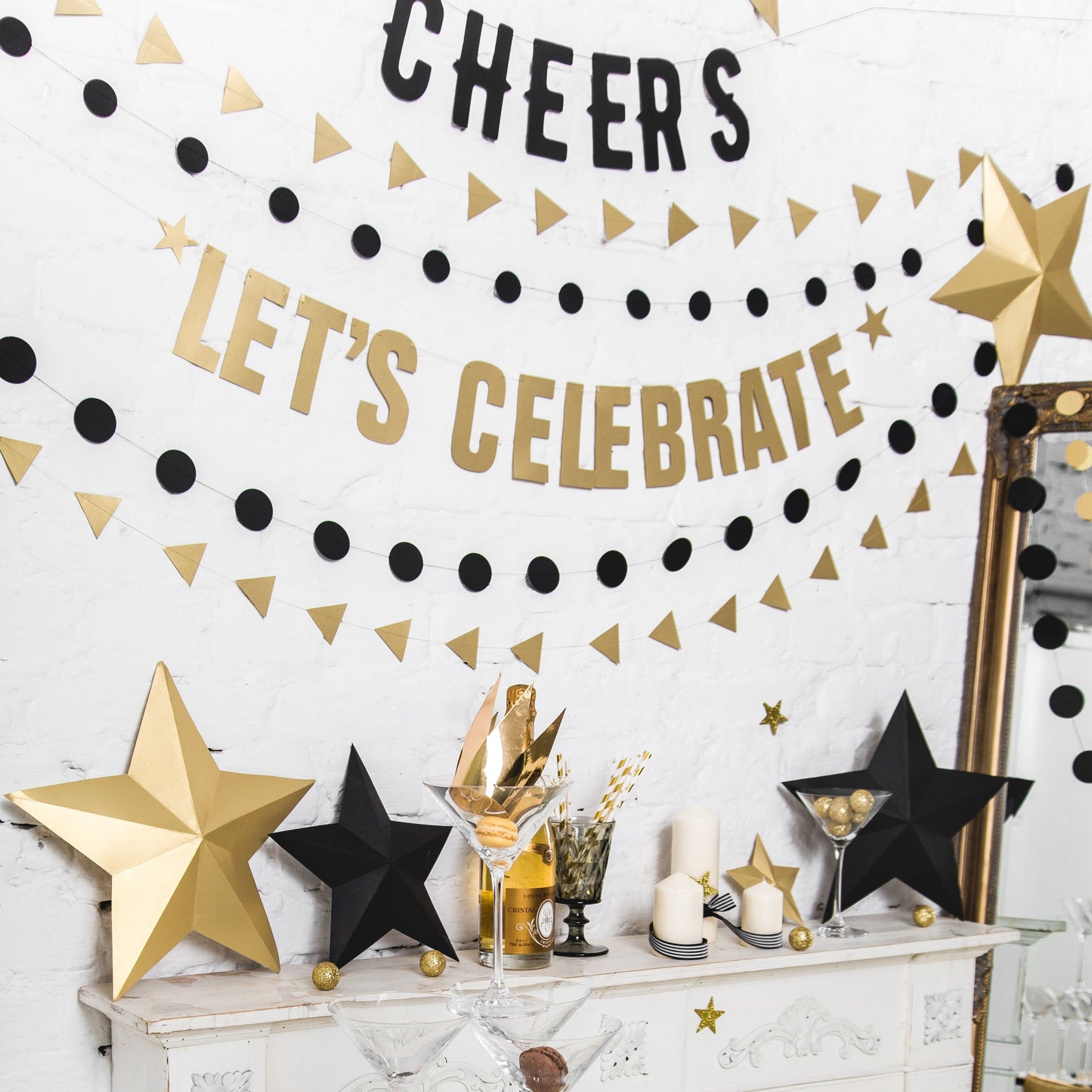 Decorazione in carta Stelle Oro