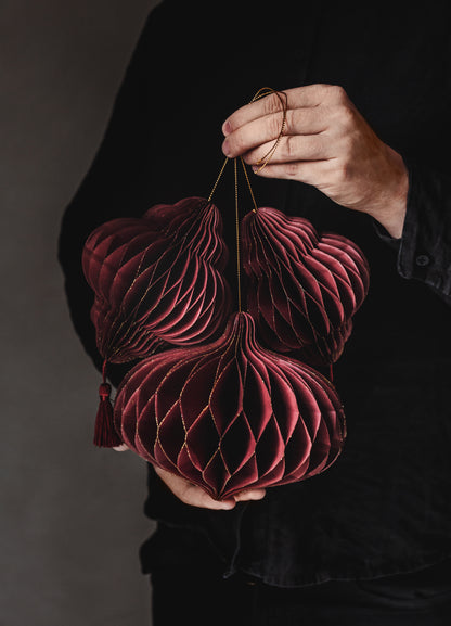 Decorazione in carta - Ovale Bordeaux