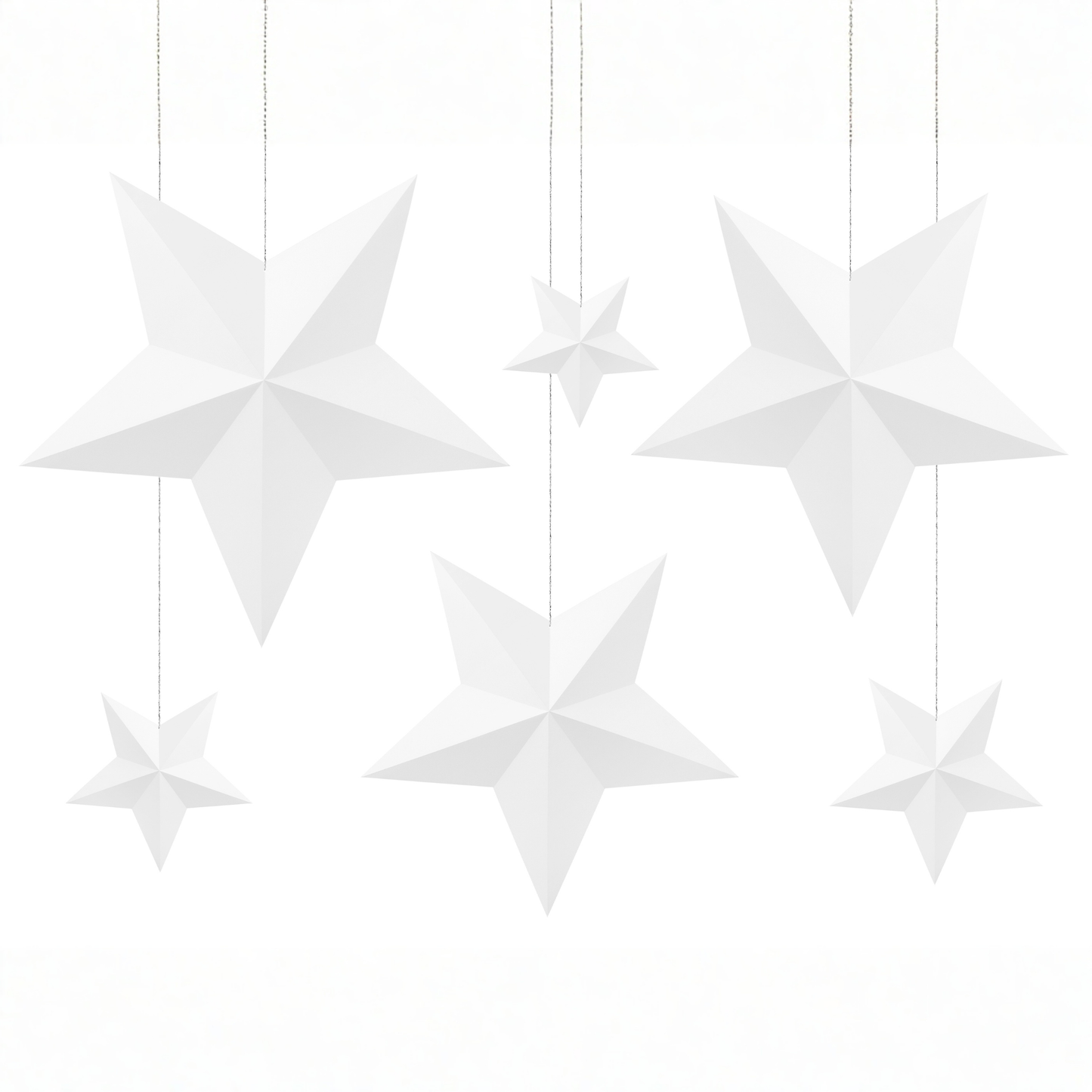 Decorazione in carta Stelle Bianche