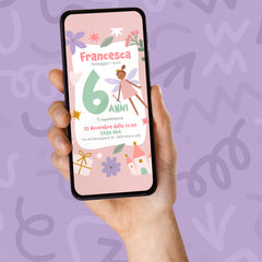Invito Compleanno WhatsApp Personalizzato a Tema Fate
