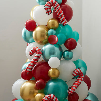 albero di natale di palloncini - rosso