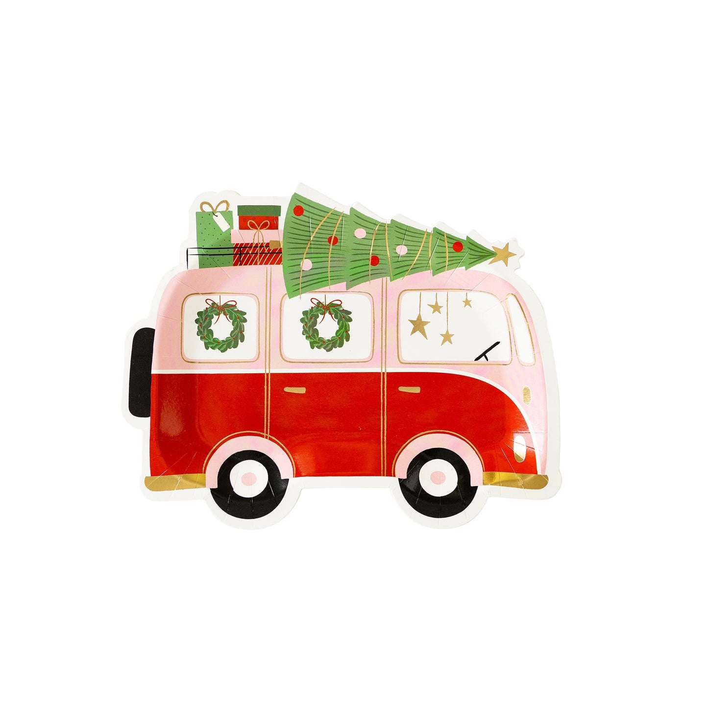 8 piatti in carta - Christmas Van