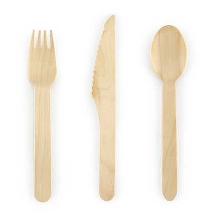 set 18 posate - legno naturale
