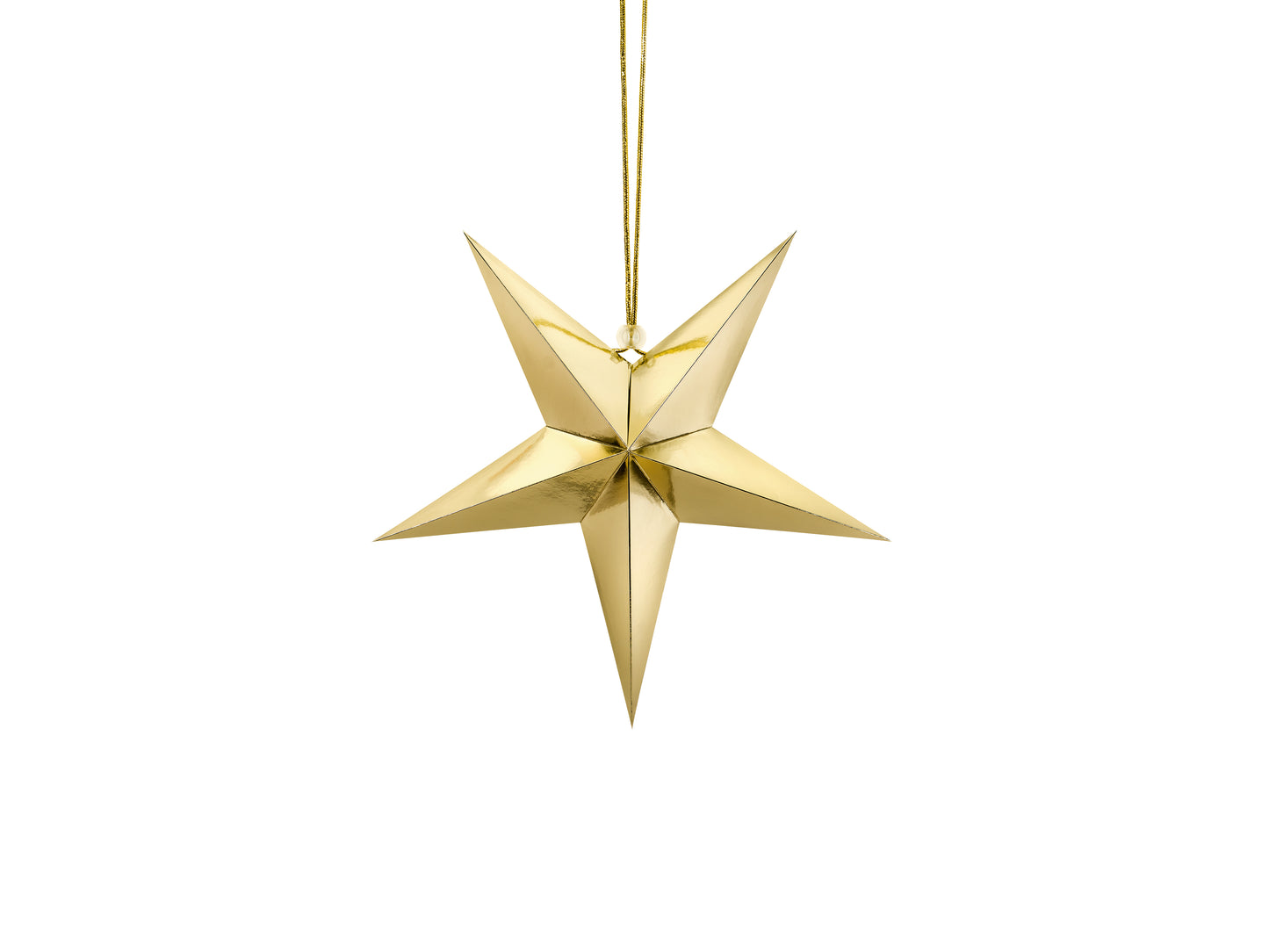 Decorazione Stella in carta specchiata - 30 cm - Oro