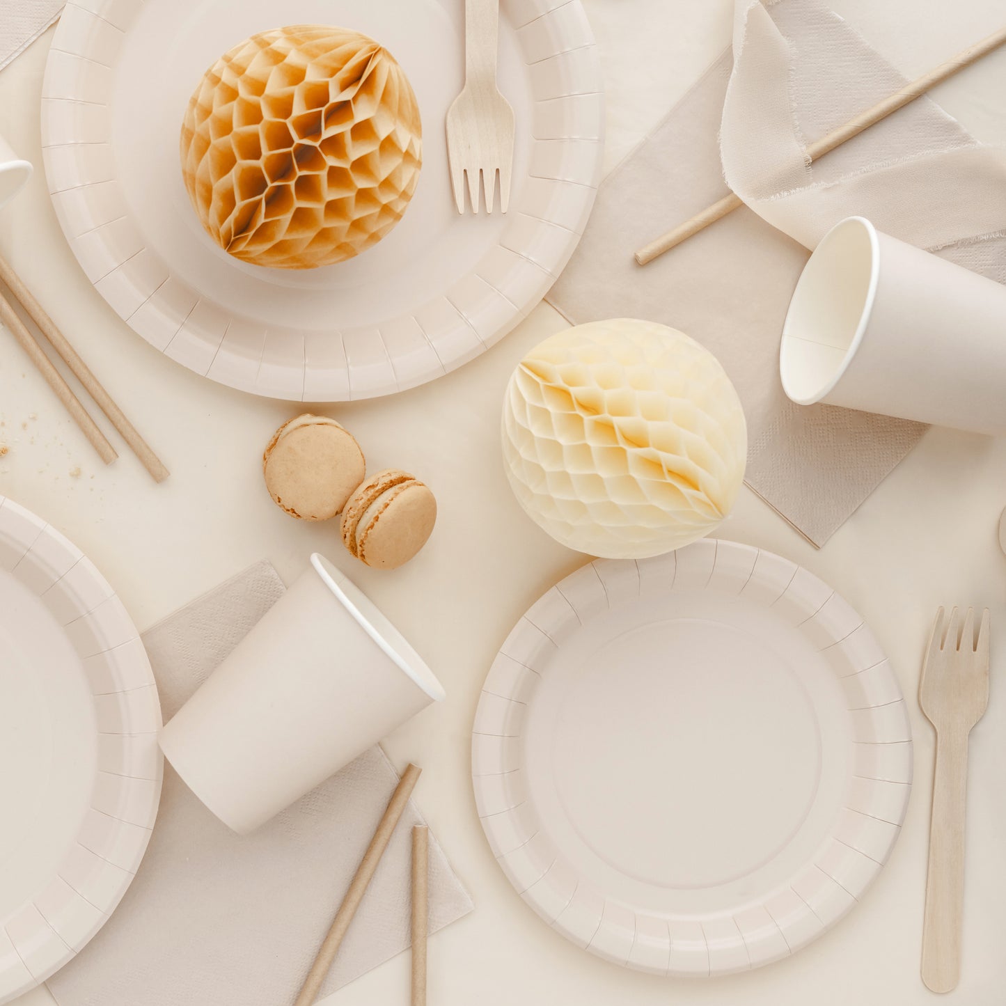 Tovaglia Rettangolare in plastica - Beige 137x183 cm