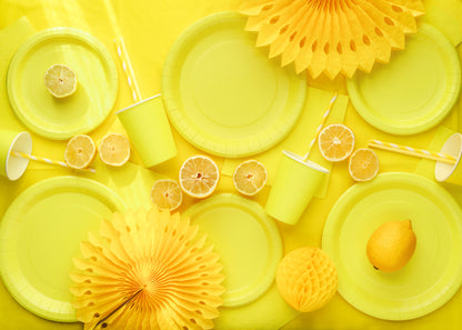 Tovaglia Rettangolare in plastica - Giallo Vivace 137x183 cm