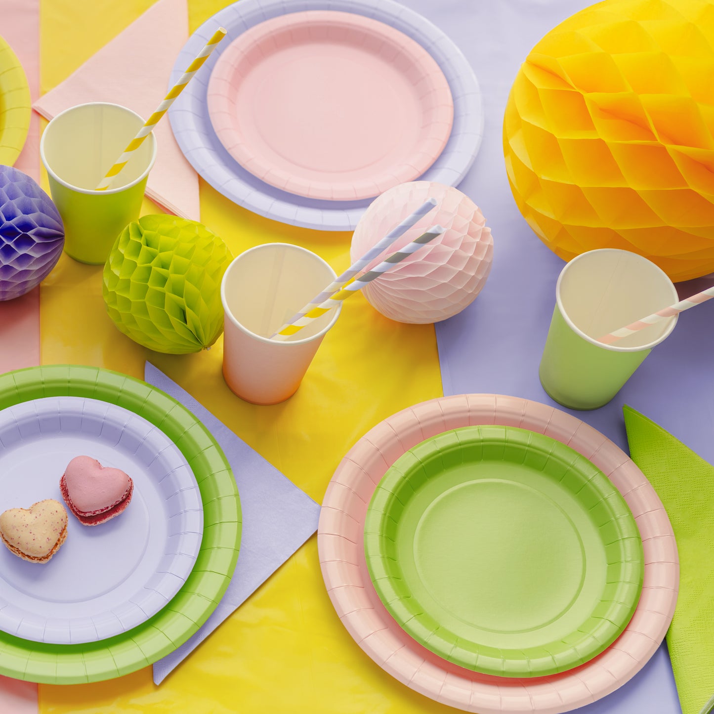 Tovaglia Rettangolare in plastica - Lilla 137x183 cm