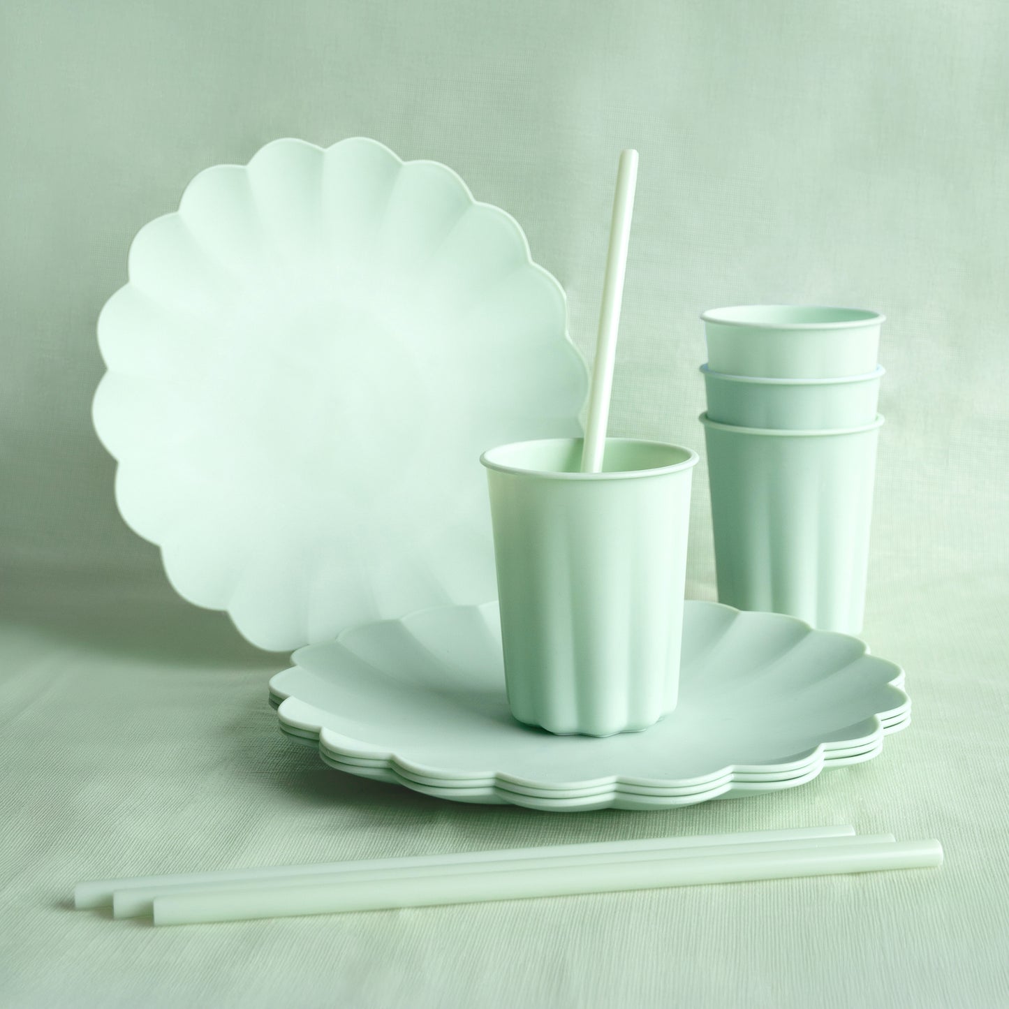 Tovaglia misto cotone - Menta 120x180 cm