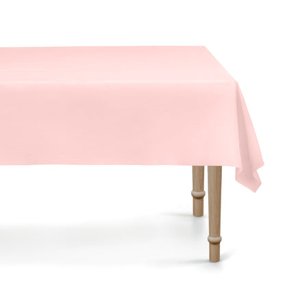 Tovaglia Rettangolare in plastica - Rosa Confetto 137x183 cm