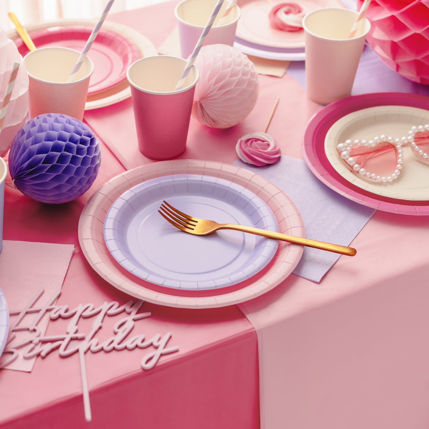 Tovaglia Rettangolare in plastica - Rosa Confetto 137x183 cm