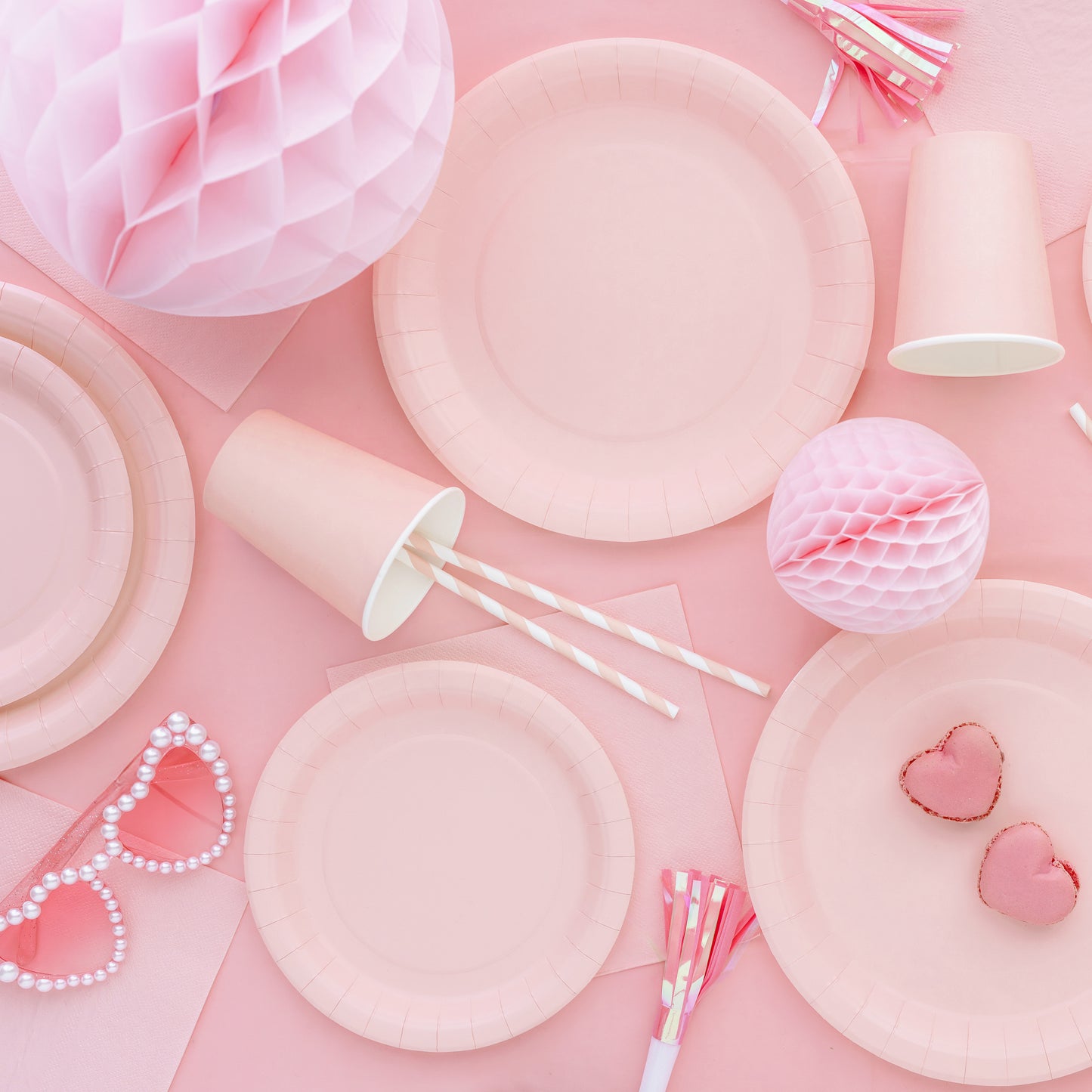 Tovaglia Rettangolare in plastica - Rosa Confetto 137x183 cm