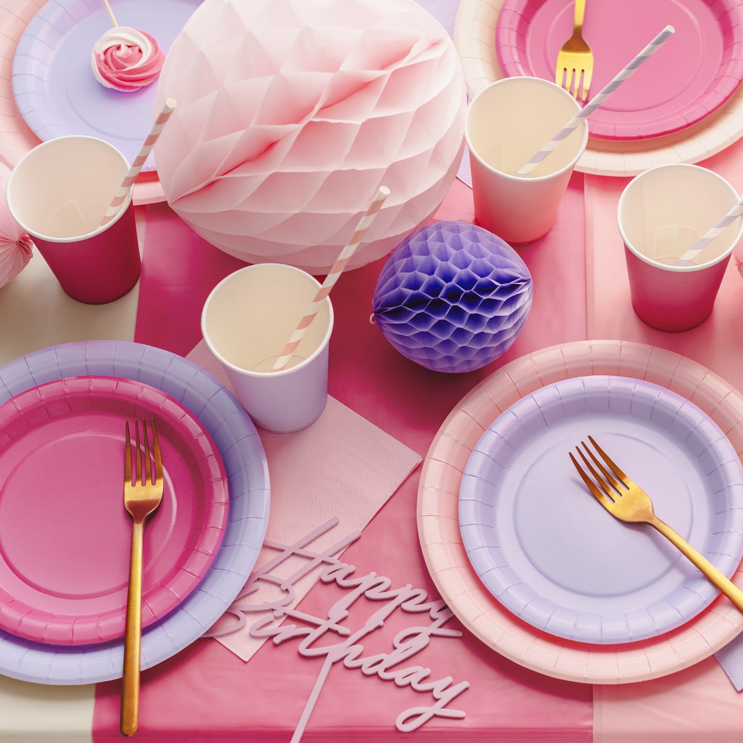 Tovaglia Rettangolare in plastica - Rosa scuro 137x183 cm