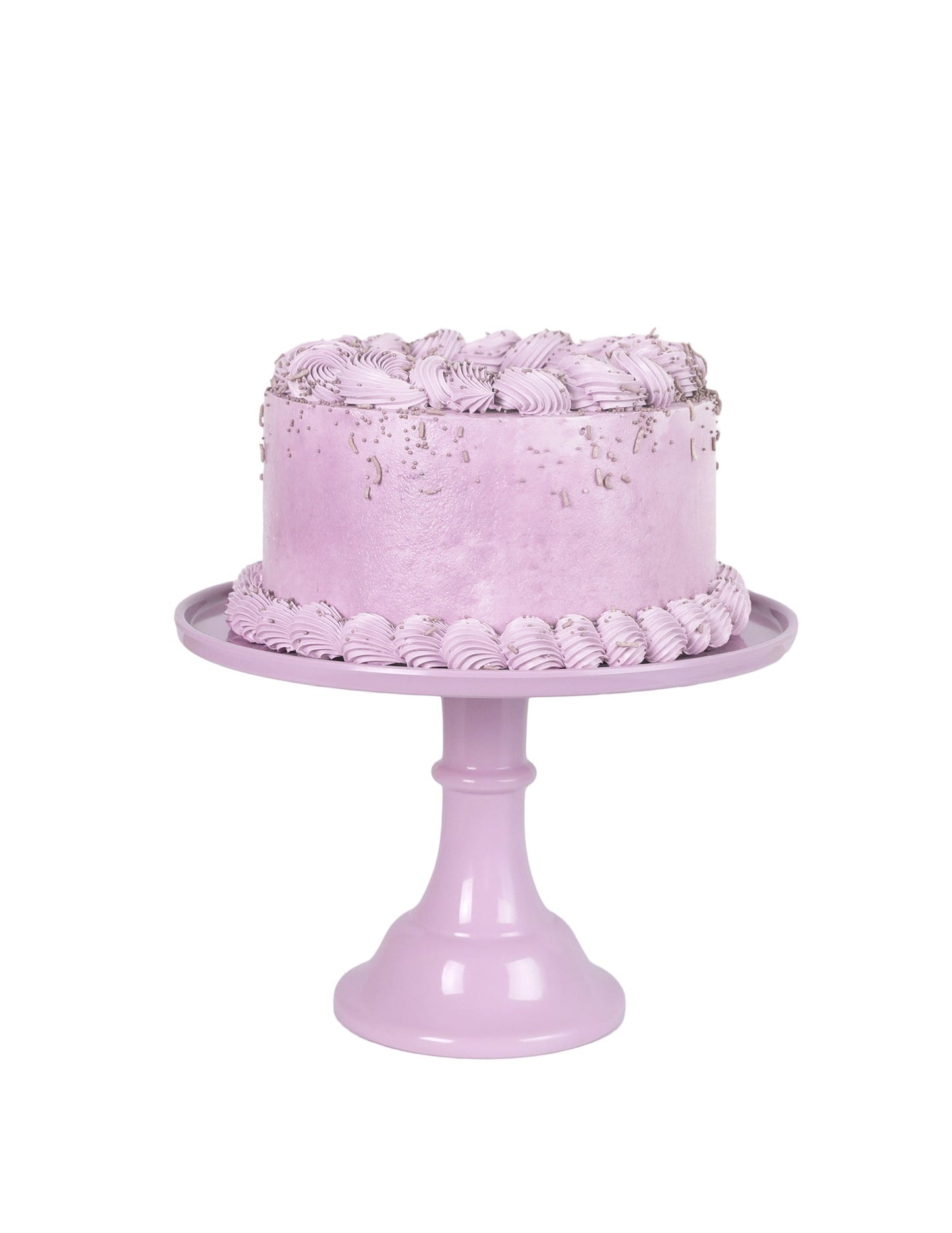 Torta a corona viola con fiori di cialda Torta a corona viola con fiori di cialda