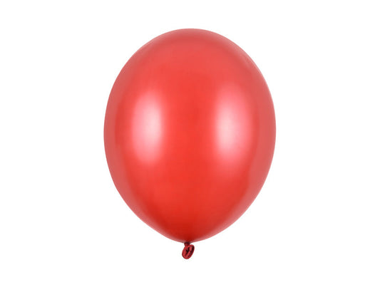 5 Palloncini GRANDE 30cm - Rosso Metallizzato