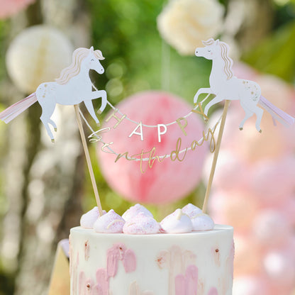 Cake topper - Principessa e  Cavalli Bianchi