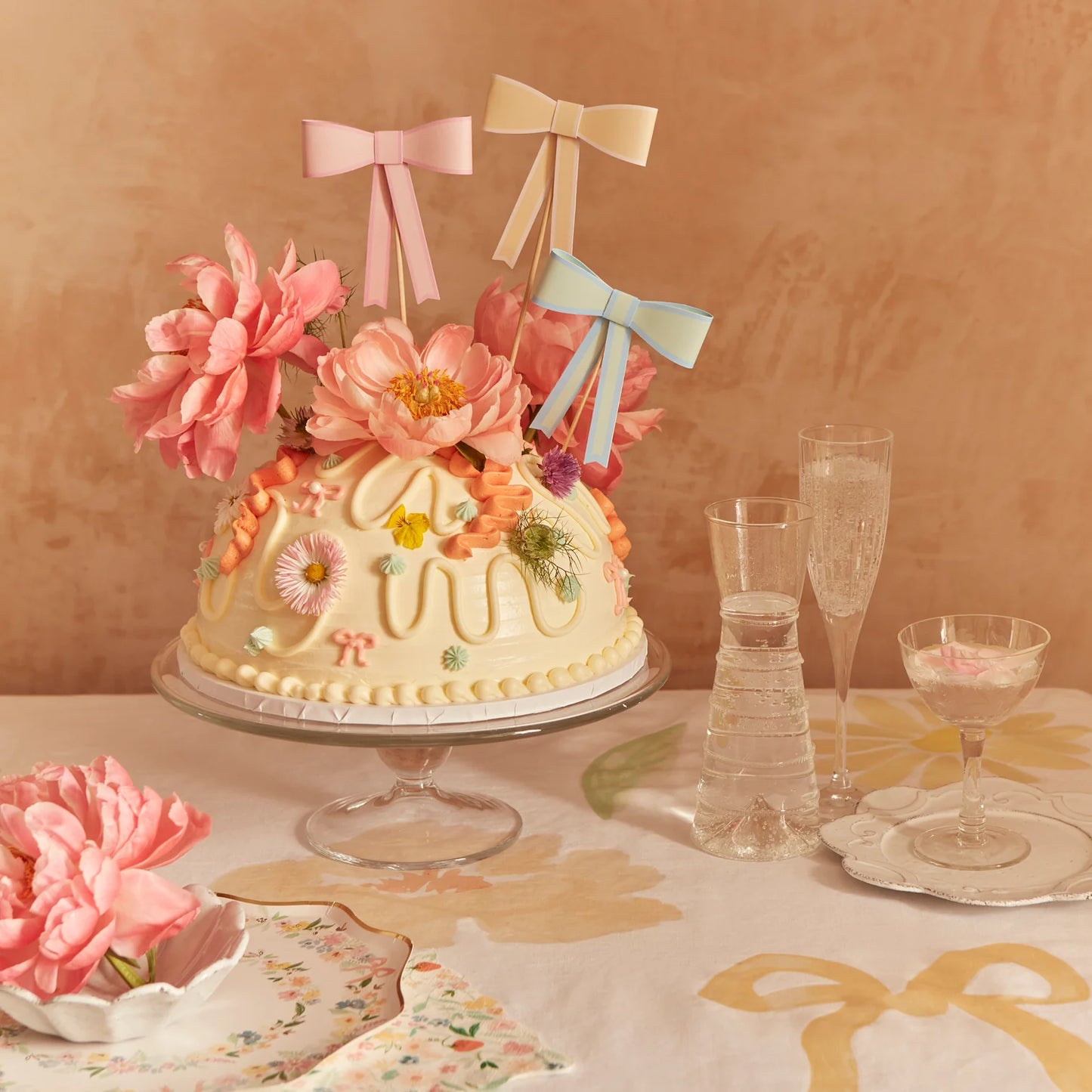 Cake topper - Fiocco pastello