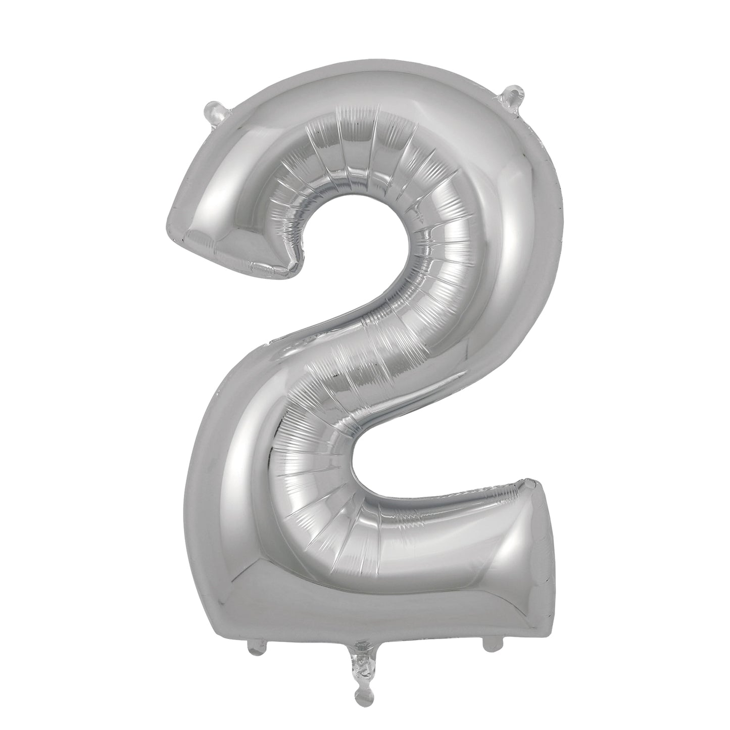 NUMERO ARGENTATO "2"– Foil Balloon